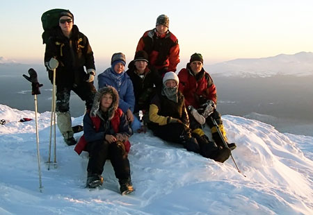 Березниковские туристы на вершине Уральских гор